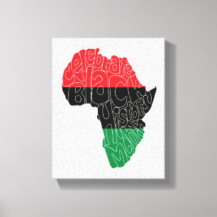 Toile Drapeau panafricain Noir Histoire Mois Art Design