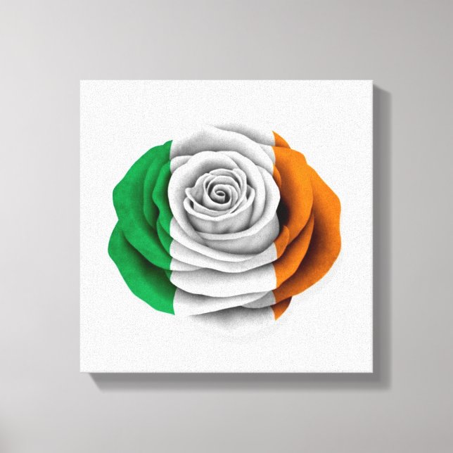 Toile Drapeau Rose irlandais blanc (Recto)