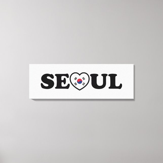 Toile Drapeau Seoul Love Heart Taegeukgi (Recto)