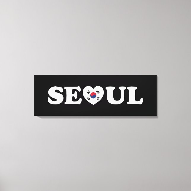 Toile Drapeau Seoul Love Heart Taegeukgi (Recto)