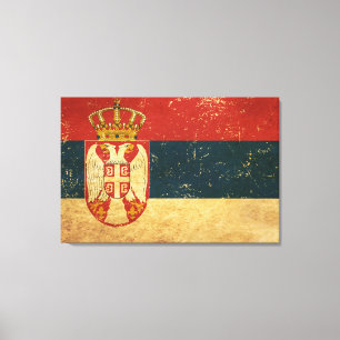 Toile Drapeau Serbie