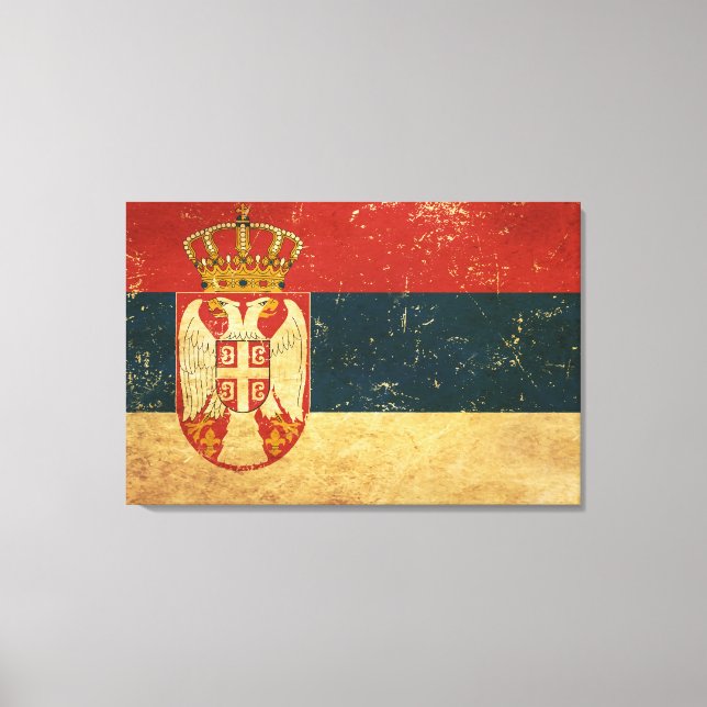 Toile Drapeau Serbie (Recto)
