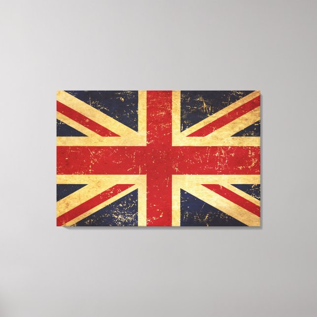 Toile Drapeau Union Jack britannique Vintage (Recto)