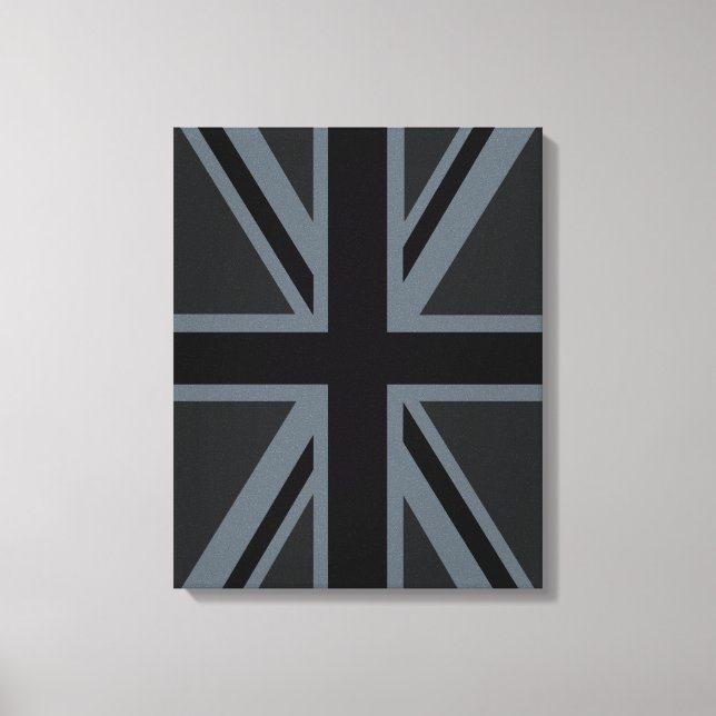 Toile Drapeau Union Jack noir (Recto)