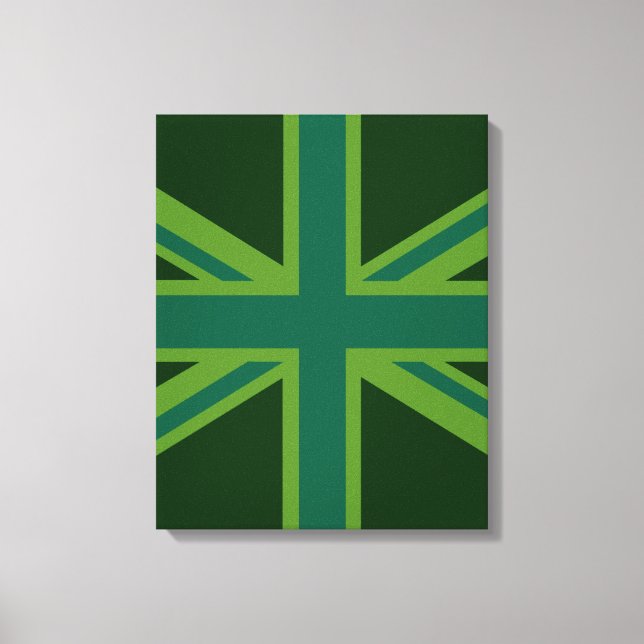 Toile Drapeau vert Union Jack (Recto)