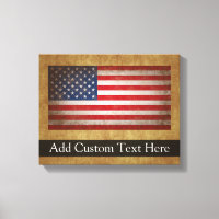 Drapeau vintage américain avec texte personnalisé