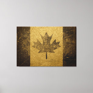 Toile Drapeau vintage Canada #3