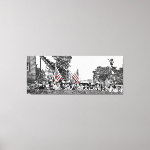 Toile Drapeau vintage féminin 1910