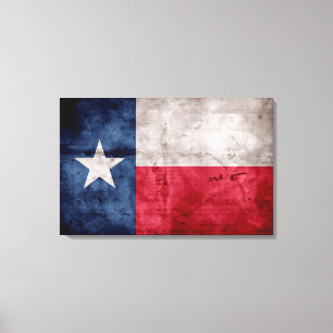 Toile Drapeau vintage patiné d'état du Texas