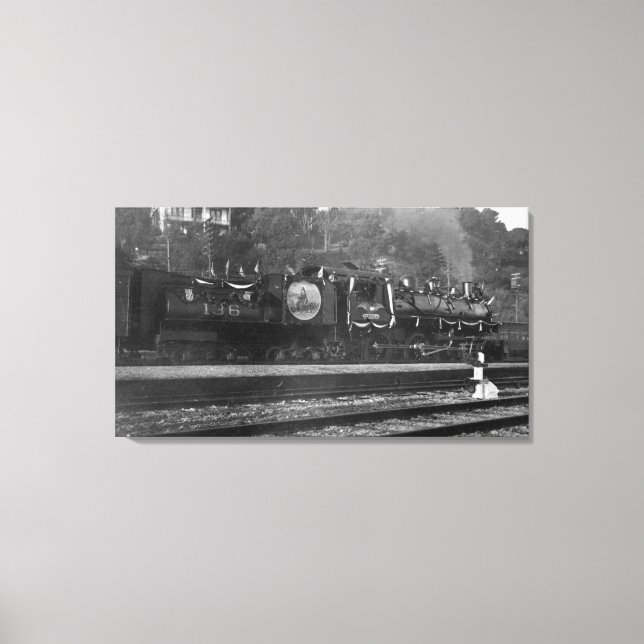 Toile Drapeaux américains de l'émetteur du train (Recto)