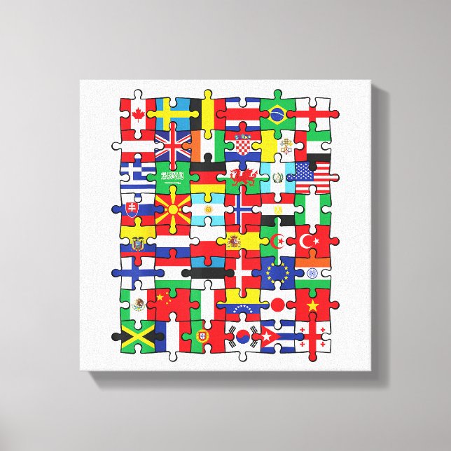 Toile Drapeaux des pays du monde drapeau international (Recto)