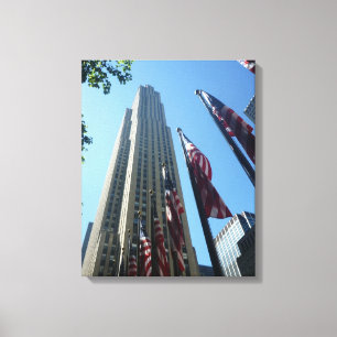 Toile drapeaux rockefeller