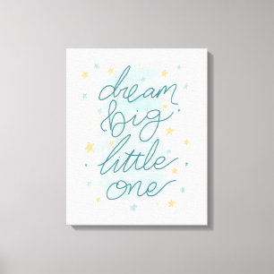 Toile Dream Big Little One Pastel Stars