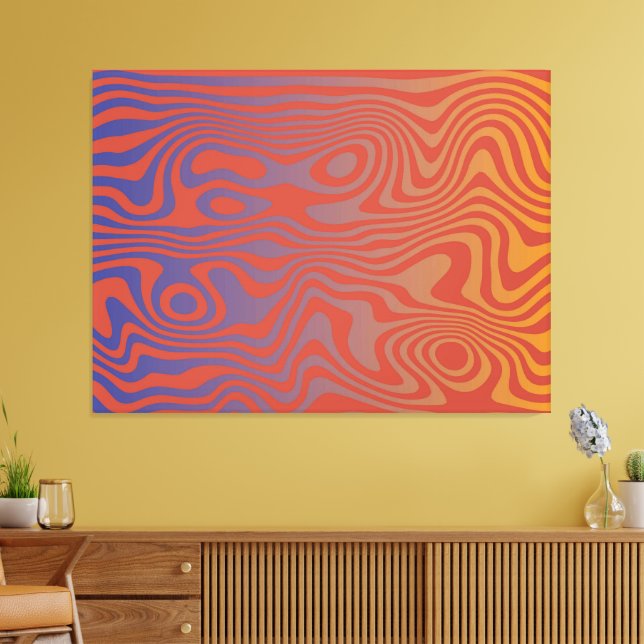 Toile Dream Flow l Abstract Trippy Pattern - No. 01 (Insitu(Salon))