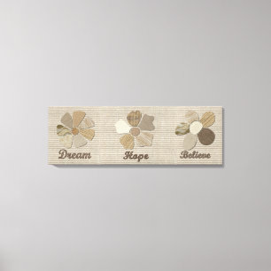 Toile Dream, Hope, Believe Inspirational Collage