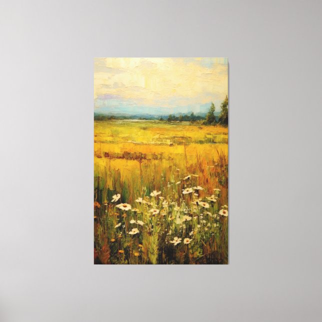Toile Dream Meadow of Fleur sauvage Oil Painting on Canv (Recto)