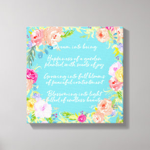 Toile Dream Poem aquarelle Floral