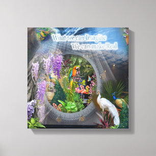 Toile Dreamscape Wisteria fleurs & thèmes Peacock