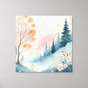 Toile Dreamy Pastel Abstrait Aquarelle Mur Art