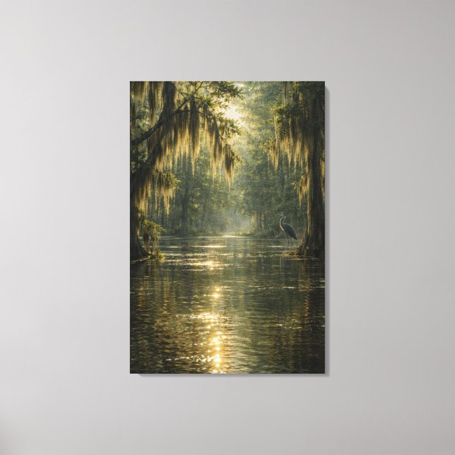 Toile Drifting Morning | Cypress Marsh | Canvas Art (Recto)