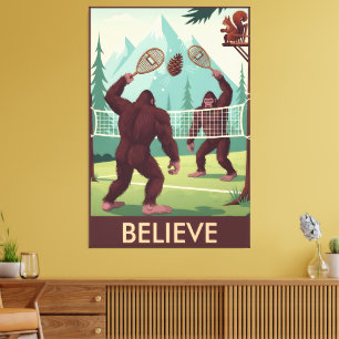 Toile Drôle Bigfoot croient