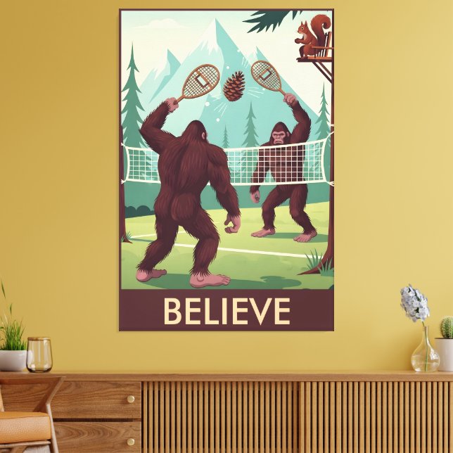 Toile Drôle Bigfoot croient (Insitu(Salon))