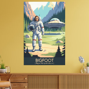 Toile Drôle Bigfoot WPA Voyage