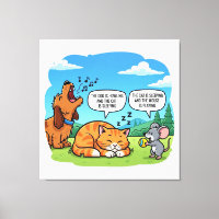 Drôle Cartoon Chien, Chat et souris