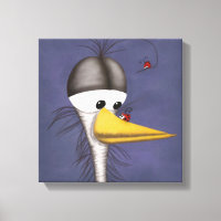 Drôle Cartoon Egret