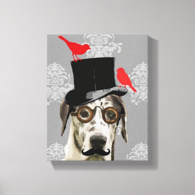 Toile Drôle chien steampunk (Recto)