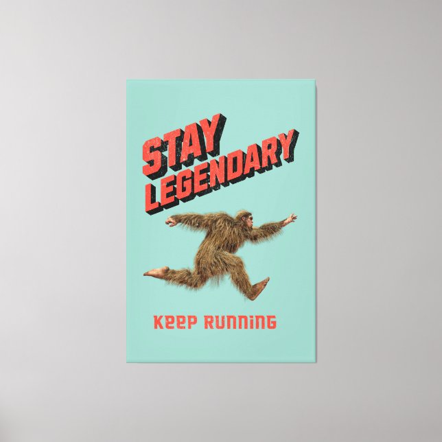 Toile Drôle de motivation de course de Bigfoot (Recto)