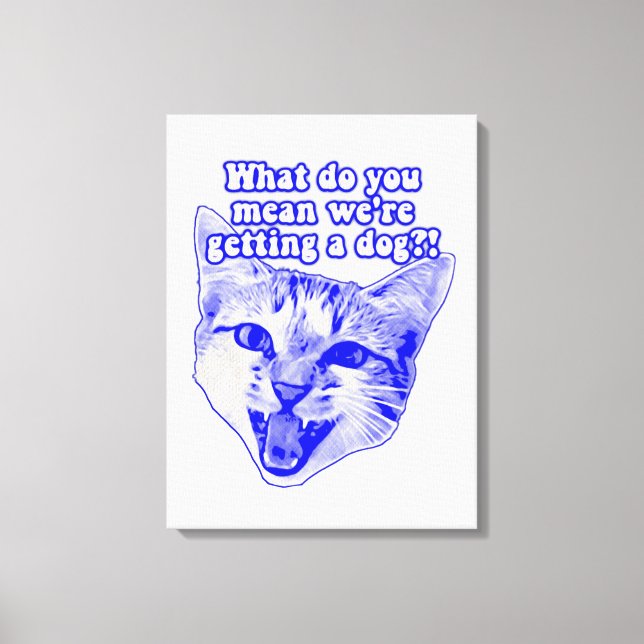 Toile Drôle mème de chat grincheux pour kitty et amoureu (Recto)