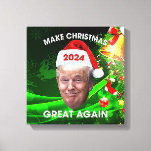 Toile Drôle Père Noël Trump 2024 Rendre Noël super