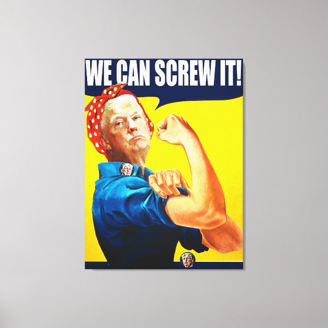 Toile Drôle Poster vintage de Trump "Nous pouvons le fai (Recto)
