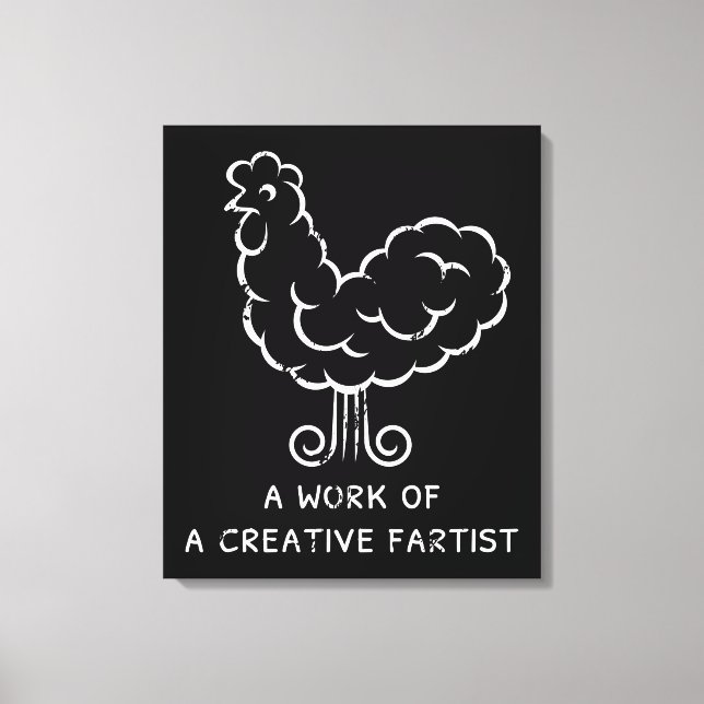 Toile Drôle Rooster Cool Crazy Chicken Graphisme Plaisan (Recto)
