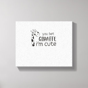 Toile Drôle Vous Pariez Girafe Je Suis Mignon - Garçon A