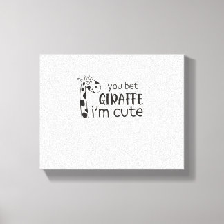 Toile Drôle Vous Pariez Girafe Je Suis Mignon - Garçon A