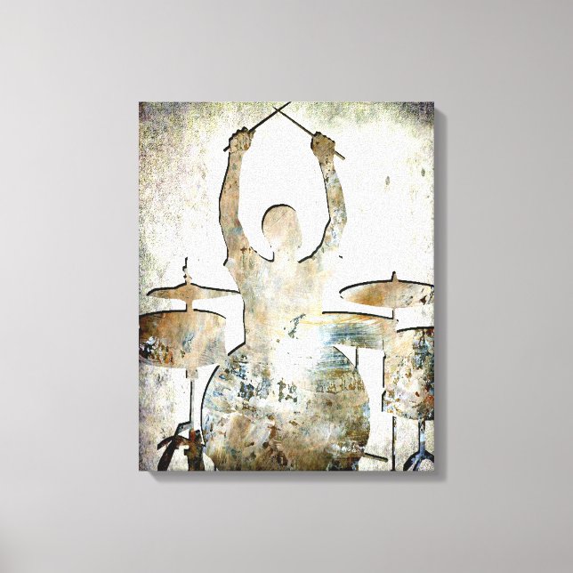 Toile Drummer Canvas 3, Copyright Karen J Williams (Recto)