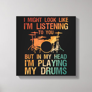 Toile Drummerie Drôle D'art Pour Hommes Femmes Joueur De