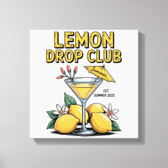 Toile du Lemon Drop Club - Impression d'art de cit (Recto)
