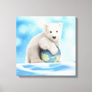 Toile du monde de CUB d'ours blanc