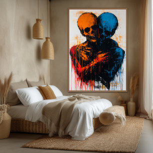 Toile Dualité des Âmes Art Expressionniste Contemporain