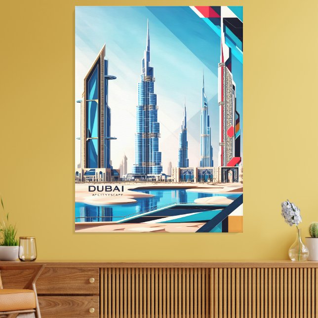 Toile Dubaï Skyline Dream (Insitu(Salon))