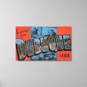 Toile Dubuque, lettre ScenesDubuque, IA d'IowaLarge