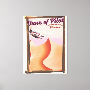Toile Dune de Pilat, affiches de voyage vintage de Franc