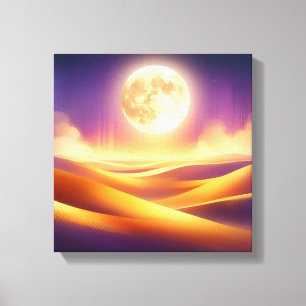 Toile Dunes de Crépuscule Doré Art – Décoration de Rentr