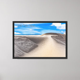 Toile Dunes de sable de South Padre Island sous un ciel