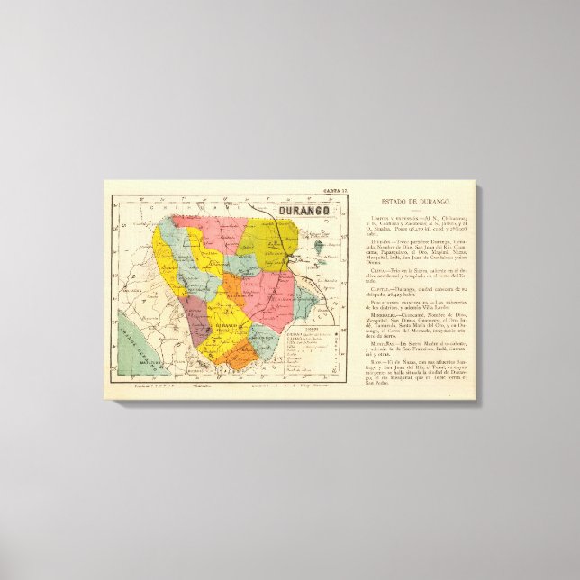 Toile Durango, Mexique (Recto)