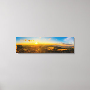 Toile Dusk To Dawn Hillside View Canvas Panoramique Impr