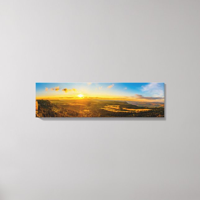 Toile Dusk To Dawn Hillside View Canvas Panoramique Impr (Recto)